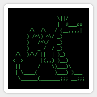 The Magic Ascii Dragon Sticker